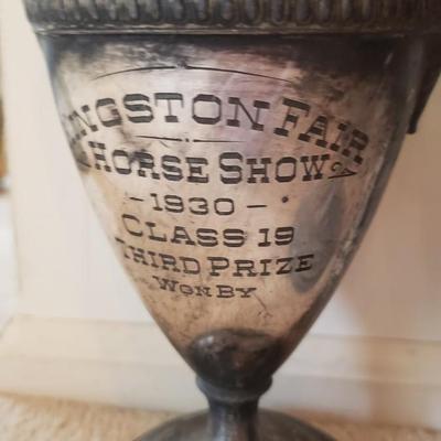 4 vintage horse trophies Kingston Fair 1930
