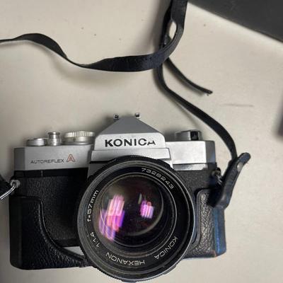 Lot 61 - Konika and Kodak Cameras, Jewelry Box, Wall Art & More!