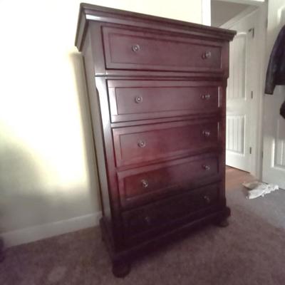 FIVE DRAWER HIGH BOY CHEST OF DRAWERS