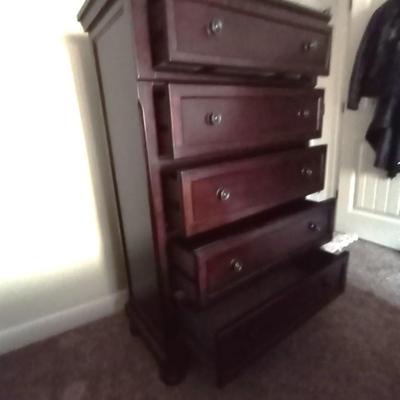 FIVE DRAWER HIGH BOY CHEST OF DRAWERS