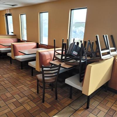 3 Booths with Tabletops