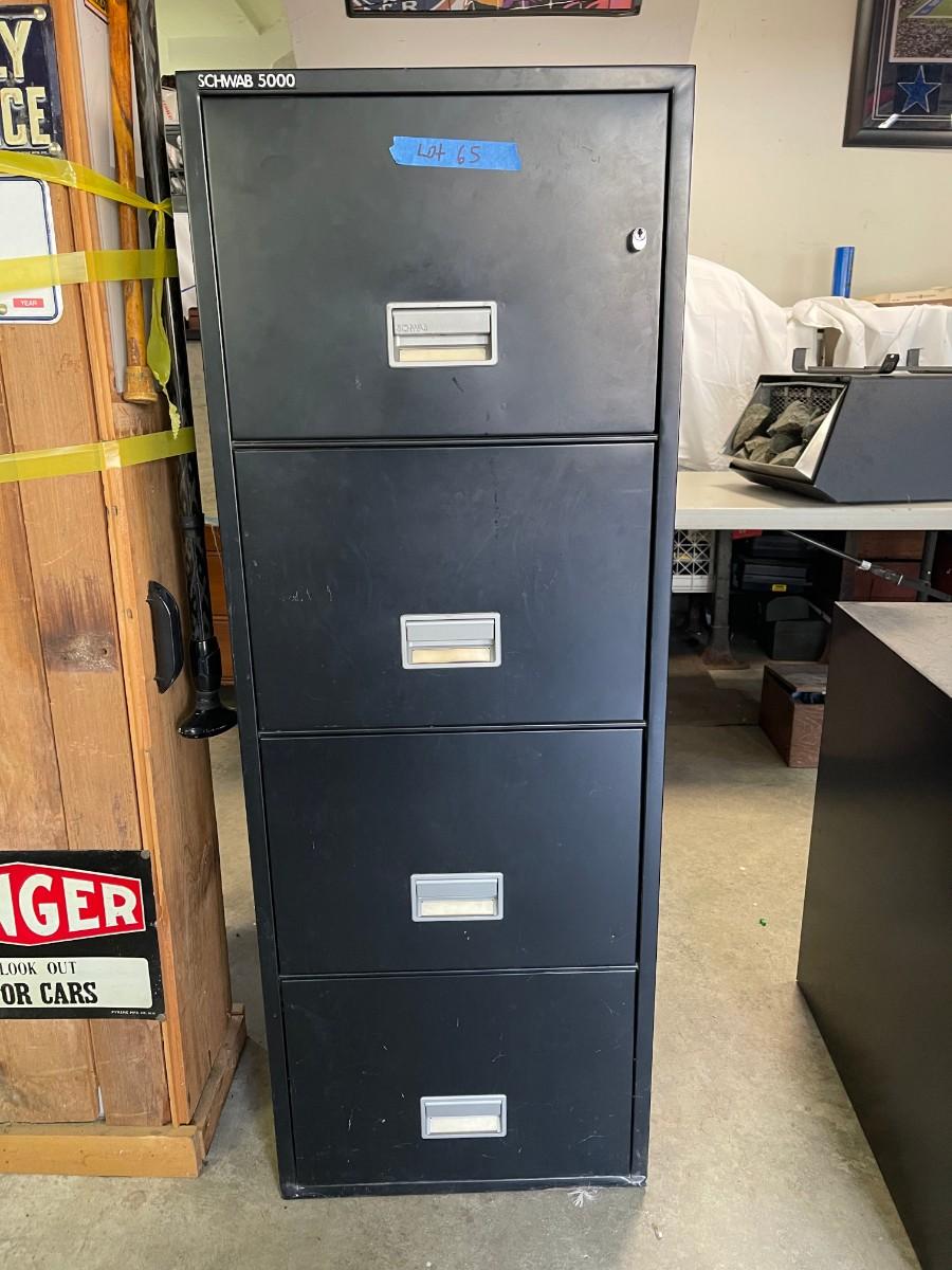 Lot 65 Schwab 5000 fire proof, file 4 drawers