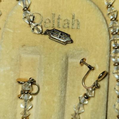 Delta Blue Ribbon Necklace