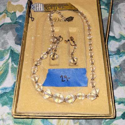 Delta Blue Ribbon Necklace