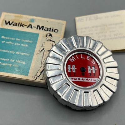 Vintage Walk-A-Matic Pedometer with Instructions & Box