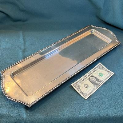 LOVELY LONG 20â€ VINTAGE SILVER PLATED SERVER