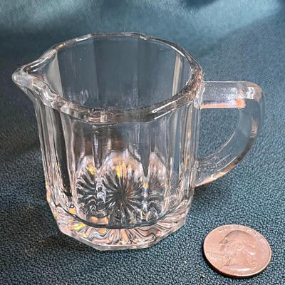 VINTAGE GLASS CREAMER/SYRUP PITCHER 