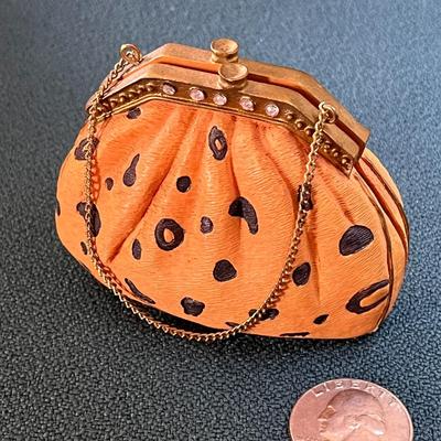 â€œNINIâ€ HAND PAINTED FANCY LEOPARD PURSE