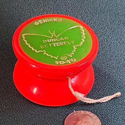 VINTAGE BRIGHT ORANGE DUNCAN BUTTERFLY YO YO
