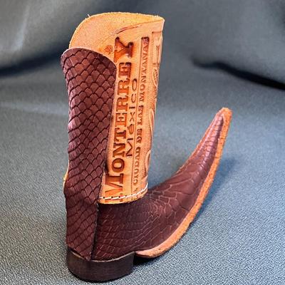 ODD LONG TOE TOOLED LEATHER BOOT MEXICO