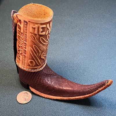 ODD LONG TOE TOOLED LEATHER BOOT MEXICO
