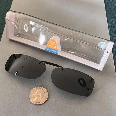 NEW IN PACK SOLAR SHIELD CLIP ON SUNGLASSES