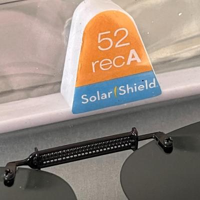 NEW IN PACK SOLAR SHIELD CLIP ON SUNGLASSES