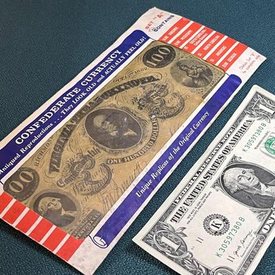 CONFEDERATE STATES CIVIL WAR CURRENCY FACSIMILES
