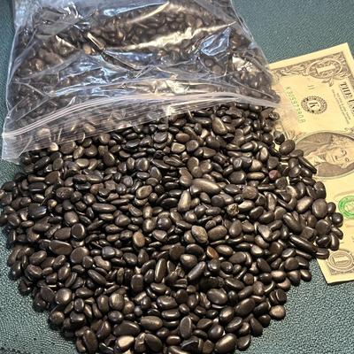 BEAUTIFUL BLACK STONE PEBBLES
