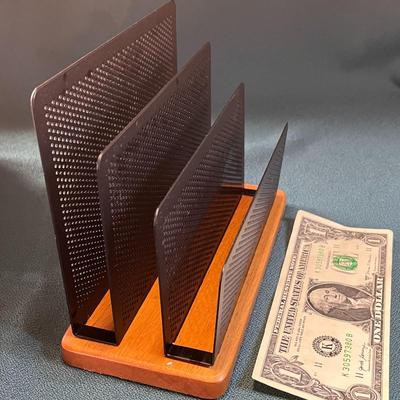 DESKTOP ORGANIZER RACK WOOD BASE 