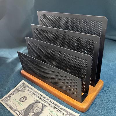 DESKTOP ORGANIZER RACK WOOD BASE 