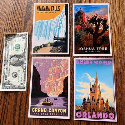 VTG LOOK TRAVEL ADVERTISEMENT CARDS- USA PARKS