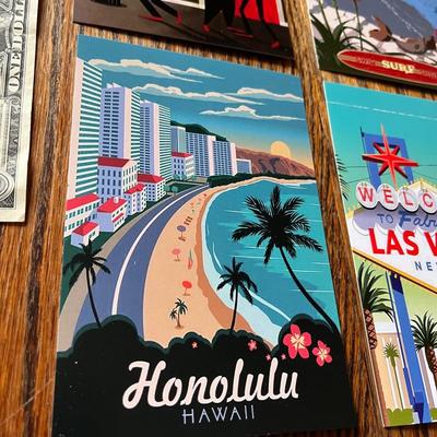 VTG LOOK TRAVEL AD CARDS- USA DESTINATIONS