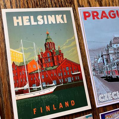 VTG LOOK TRAVEL AD CARDS- NORTH, CENTRAL EUROPE
