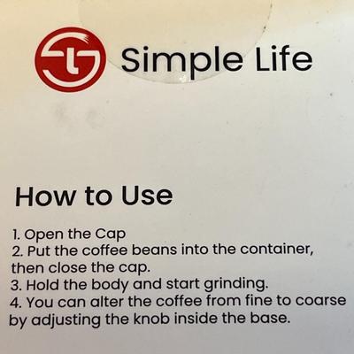 EXCELLENT MANUAL COFFEE GRINDER â€œSIMPLE LIFEâ€