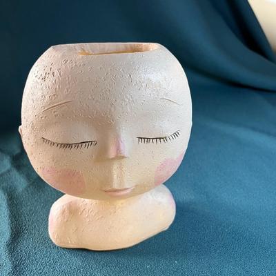 ARTSY FACE HEAD VASE PLANTER