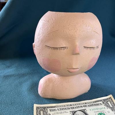 ARTSY FACE HEAD VASE PLANTER