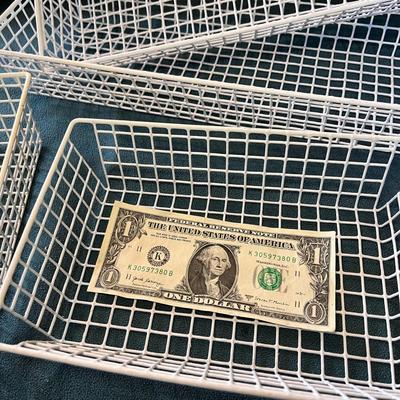 PLASTIC COATED WIRE BASKETS SET OF 4