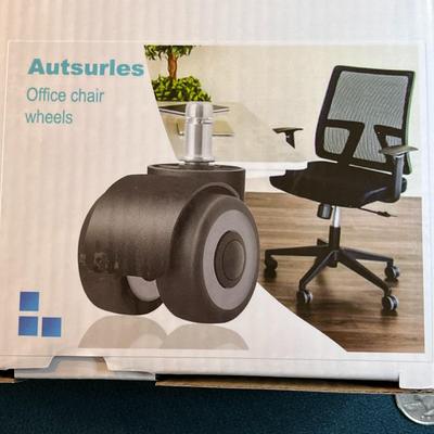 NEW IN BOX OFFICE CHAIR WHEELS BY AUTSURLES