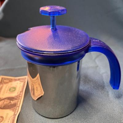 â€œBIALETTIâ€ STAINLESS BLUE COFFEE FRENCH PRESS 