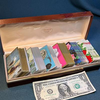 VINTAGE PLAYING CARDS BOXED SET OF 6 DECKS