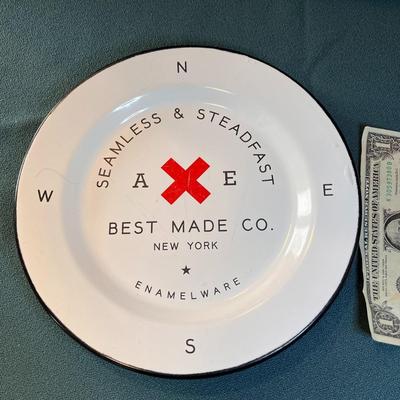 ANTIQUE ENAMELWARE ADVERTISING PLATE