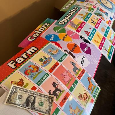 SET OF 12 ELEMENTARY CLASSROOM CHARTS 
