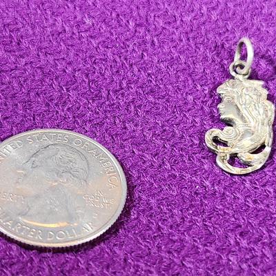 Sterling Victorian Lady Pendant