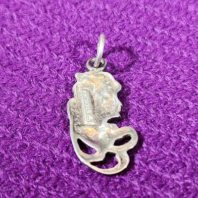 Sterling Victorian Lady Pendant