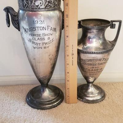 2 horse trophies 1931 Kingston Fair