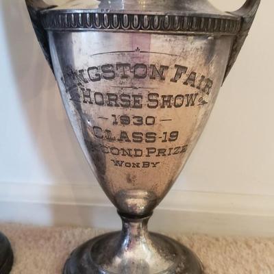 2 horse trophies 1931 Kingston Fair