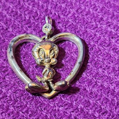 Lenox Sterling Tweety-Bird Pendant with Diamond