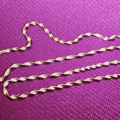 Sterling Silver Curling Weave 28-Inch Necklace