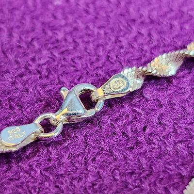 Sterling Silver Curling Weave 28-Inch Necklace