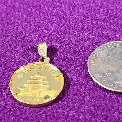 1/10th Ozt Au Gold Coin Pendant