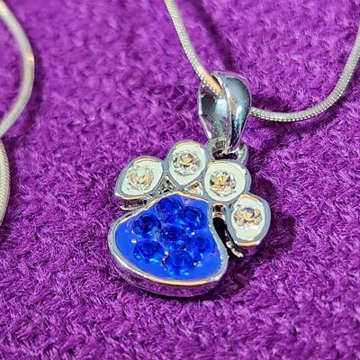 Sterling 24-Inch Chain with KY Cats Paw Pendant