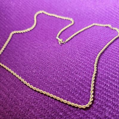 14K Gold Woven 20-Inch Necklace