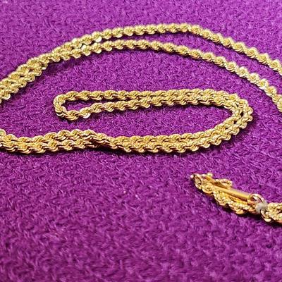 14K Gold Woven 20-Inch Necklace