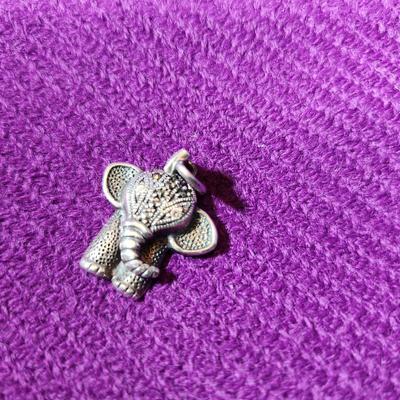 Sterling Elephant Charm Pendant