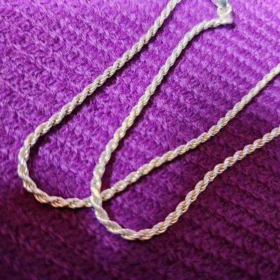 Sterling Silver 28-Inch Woven Necklace