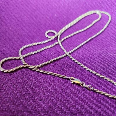 Sterling Silver 28-Inch Woven Necklace