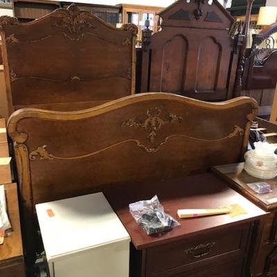 Vintage ornate wood Double bed