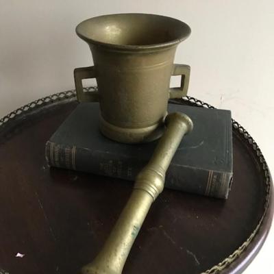 Apothecary Pharmacist Brass Mortar and Pestle