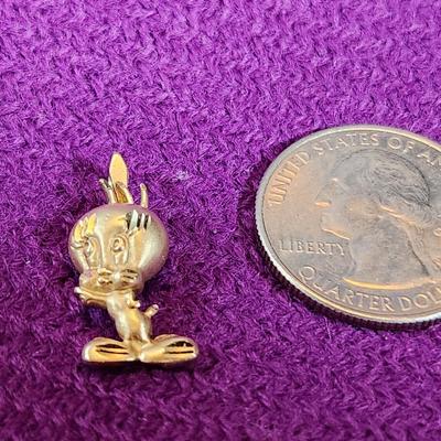 14K Gold Tweety=Bird Pendant